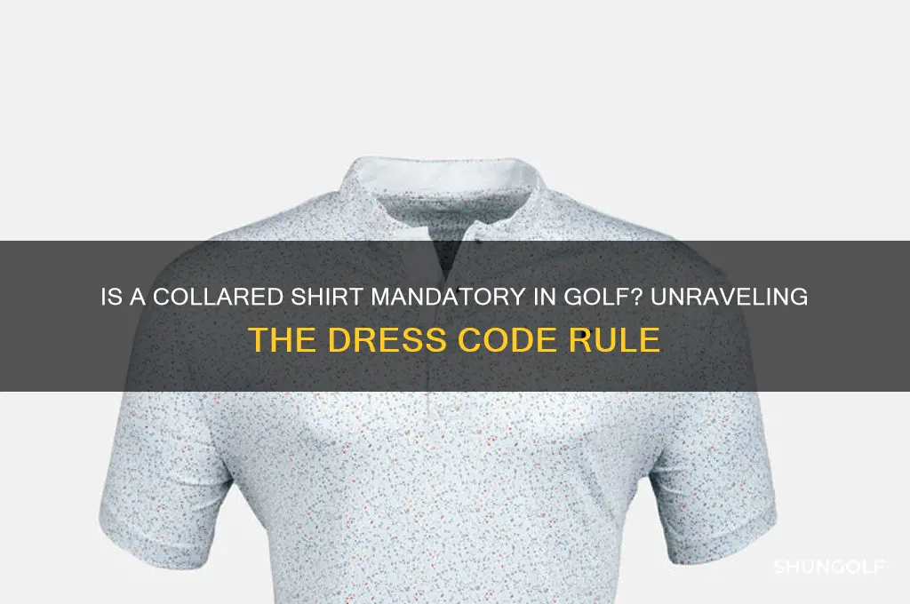 is collares shirt in golf an actual rule