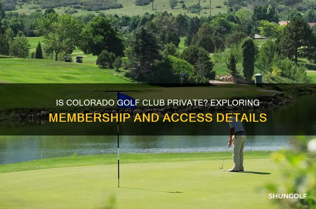 is colorado golf club private
