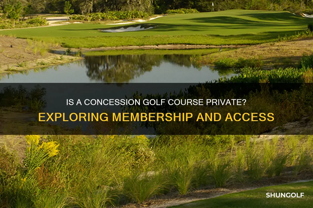 is concession golf course private