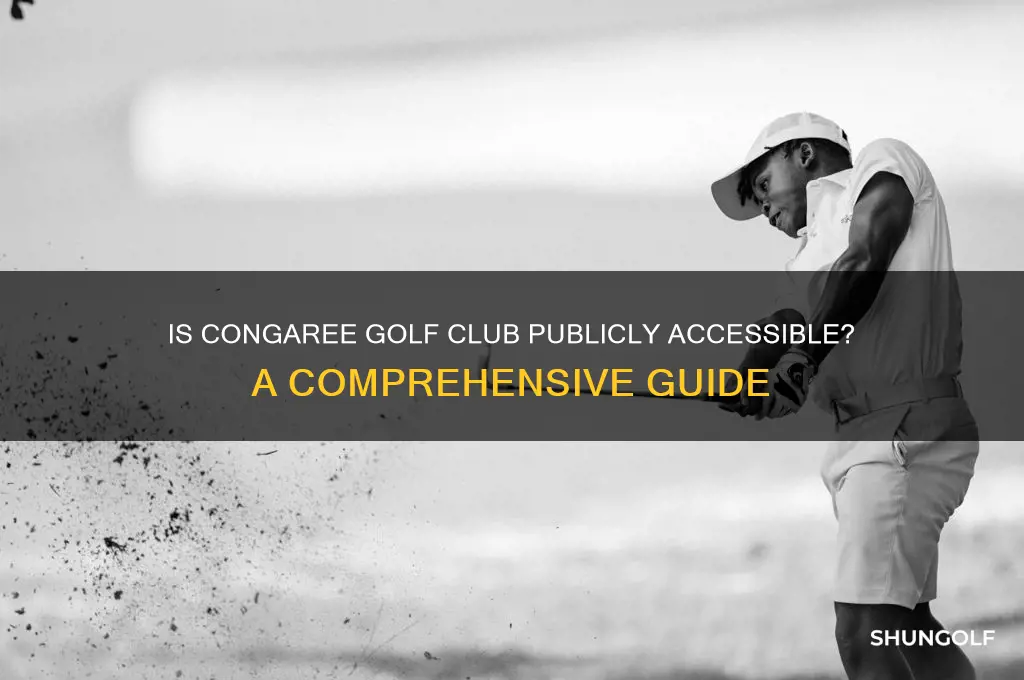 is congaree golf club open to the public