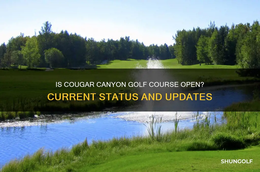 is cougar canyon golf course open