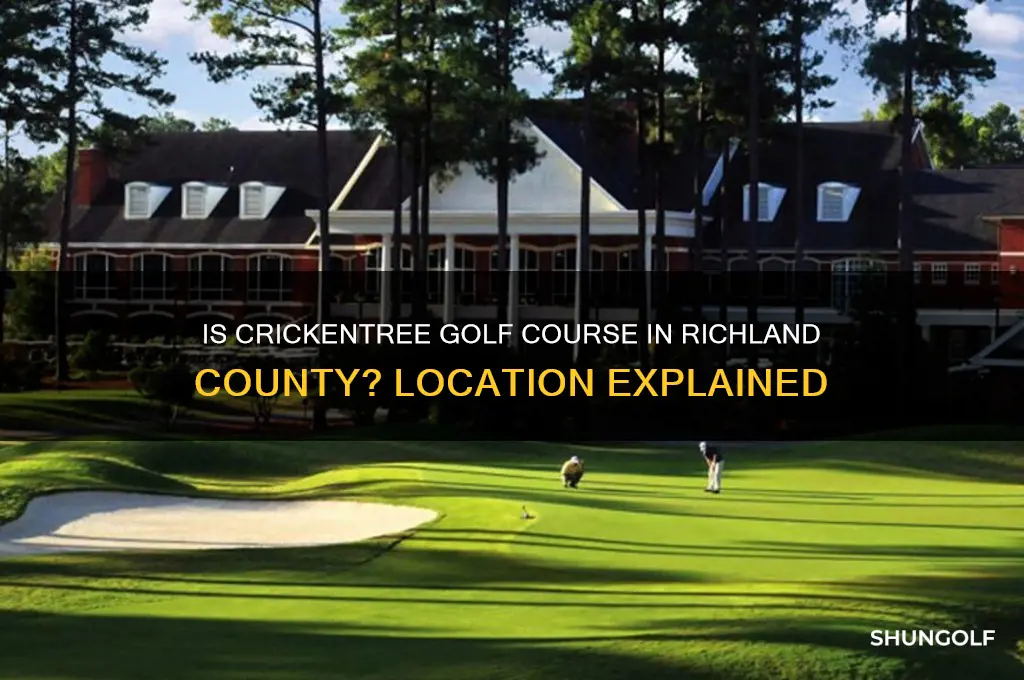 is crickentree golf courss located in richland county