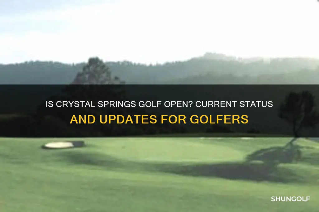 is crystal springs golf open