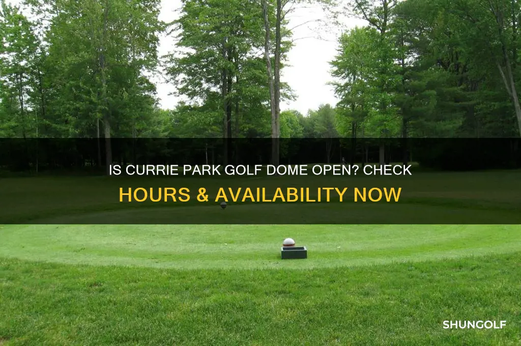 is currie park golf dome open