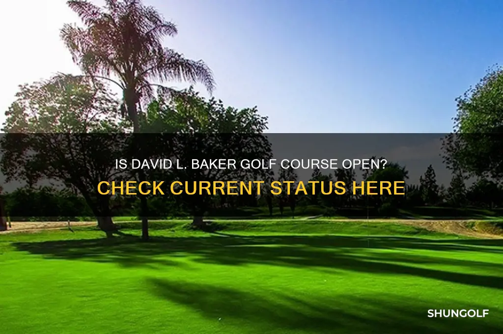 is david l baker golf course open