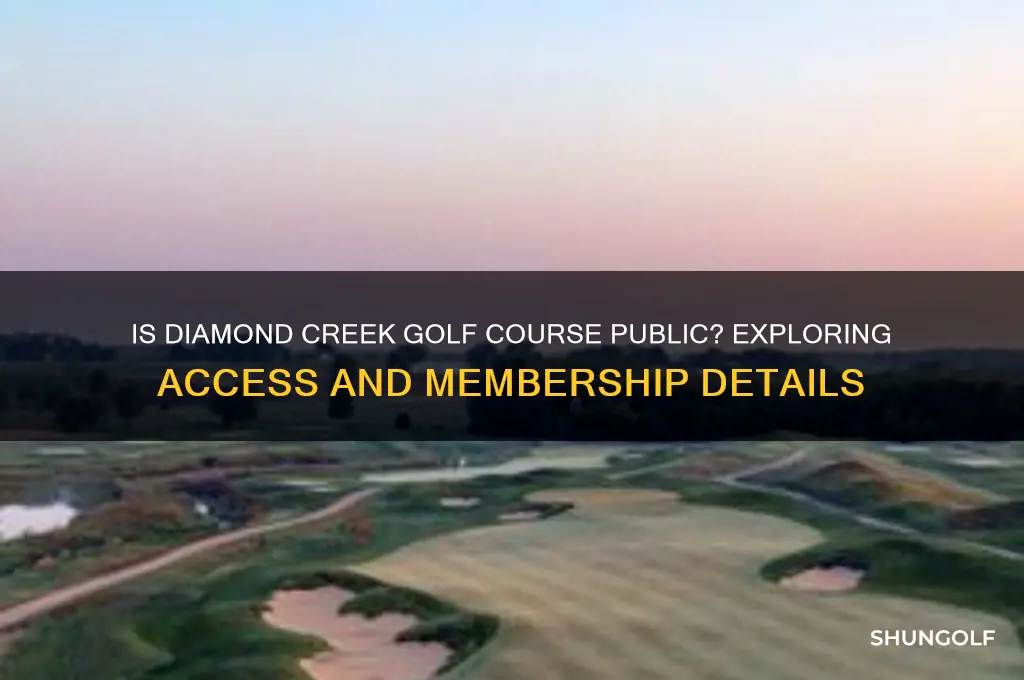 is diamond creek golf course public