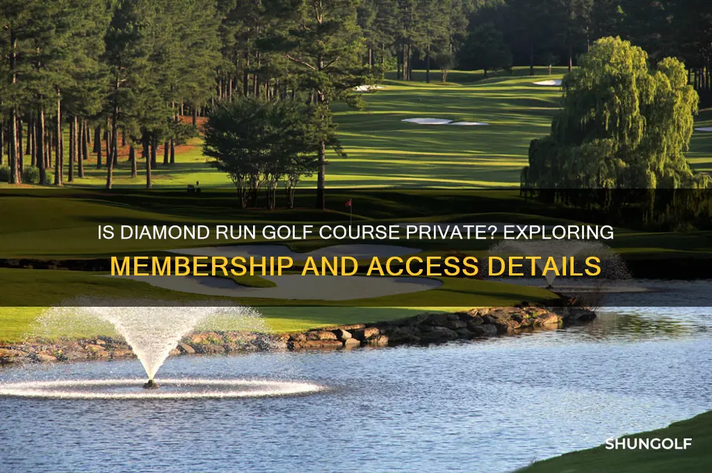 is diamond run golf course private