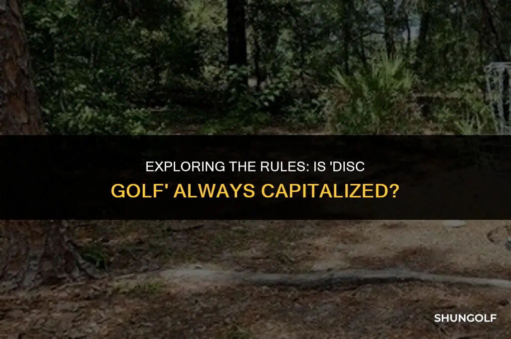 is disc golf capitalized