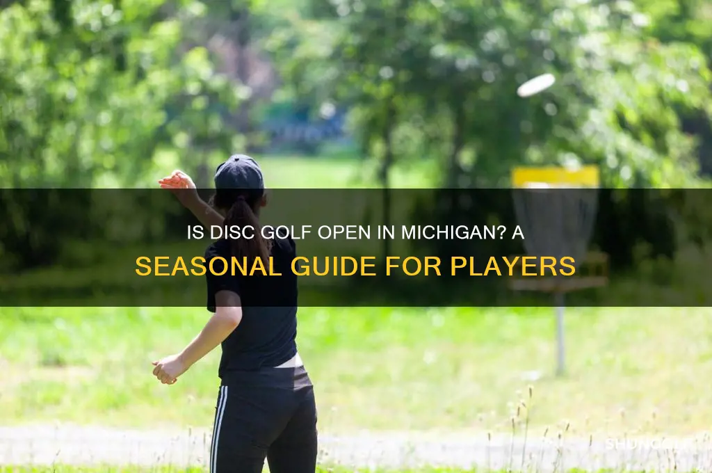 is disc golf open in michigan