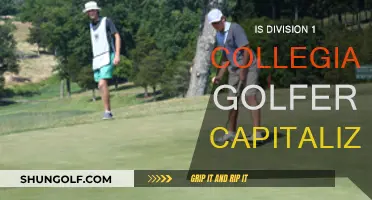 What's the Deal With Capitalizing Division 1 Collegiate Golfer?