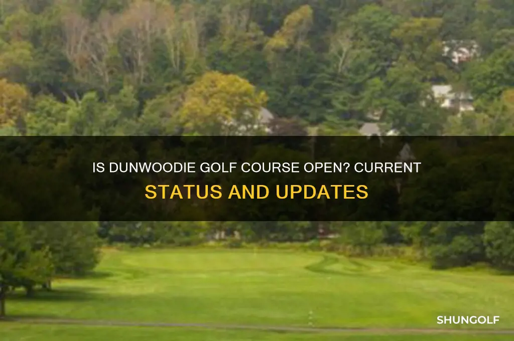 is dunwoodie golf course open