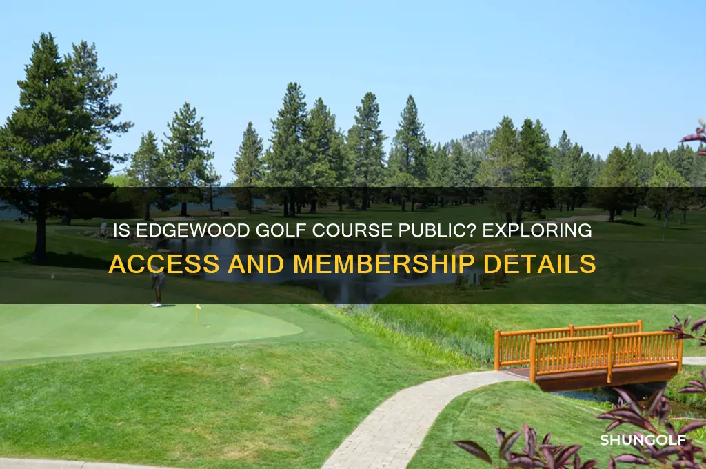 is edgewood golf course public