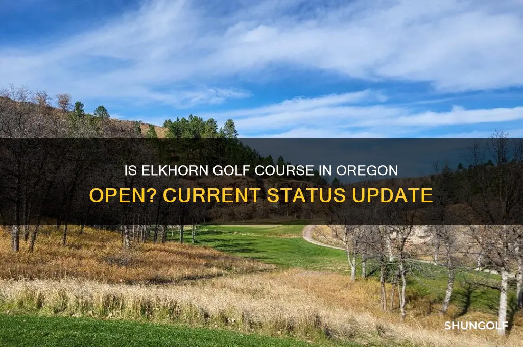 is elkhorn golf course in oregon open