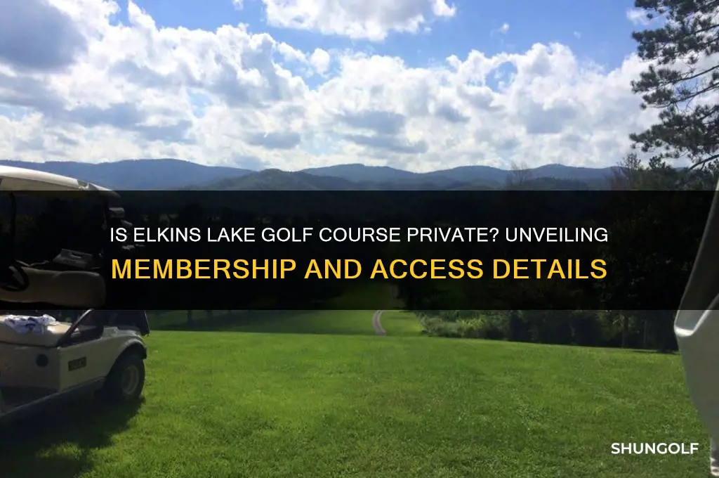 is elkins lake golf course private