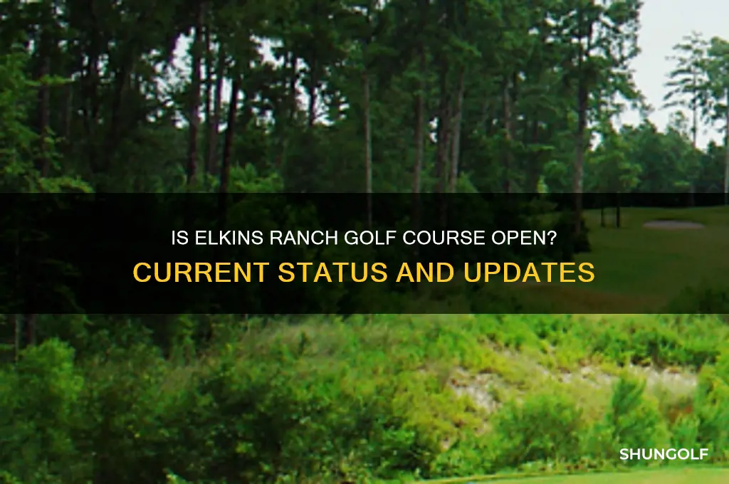 is elkins ranch golf course open