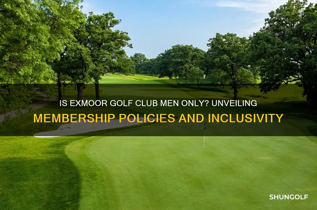 is exmoor golf club men only