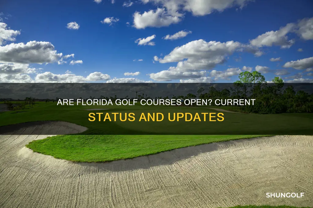 is florida golf courses open