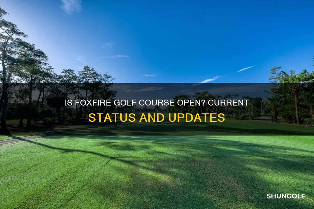 is foxfire golf course open
