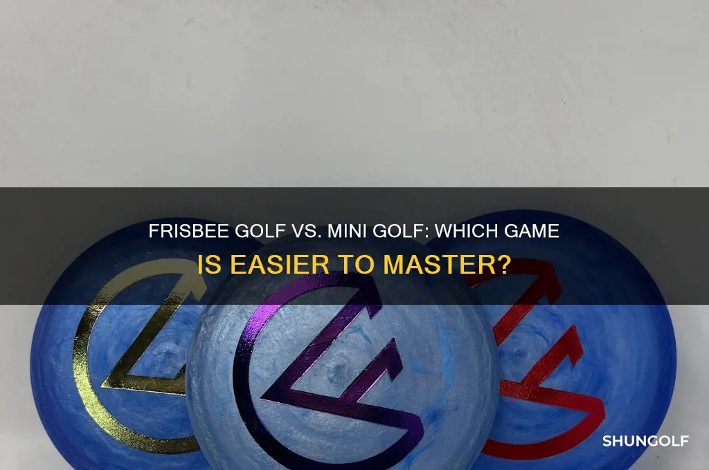 is frisbee golf easier than mini golf