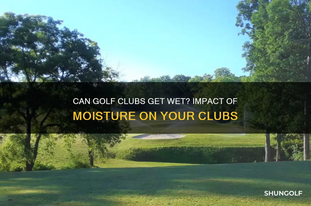 is getting golf clubs wet bad fo them