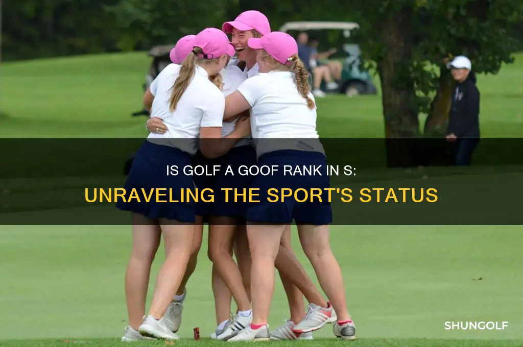 is golf a goof rank in s