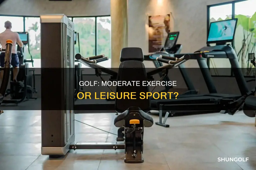 is golf a moderate intensity exercise