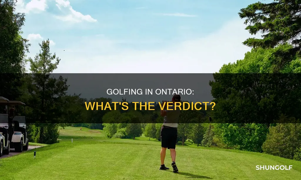 is golf allowed in ontario