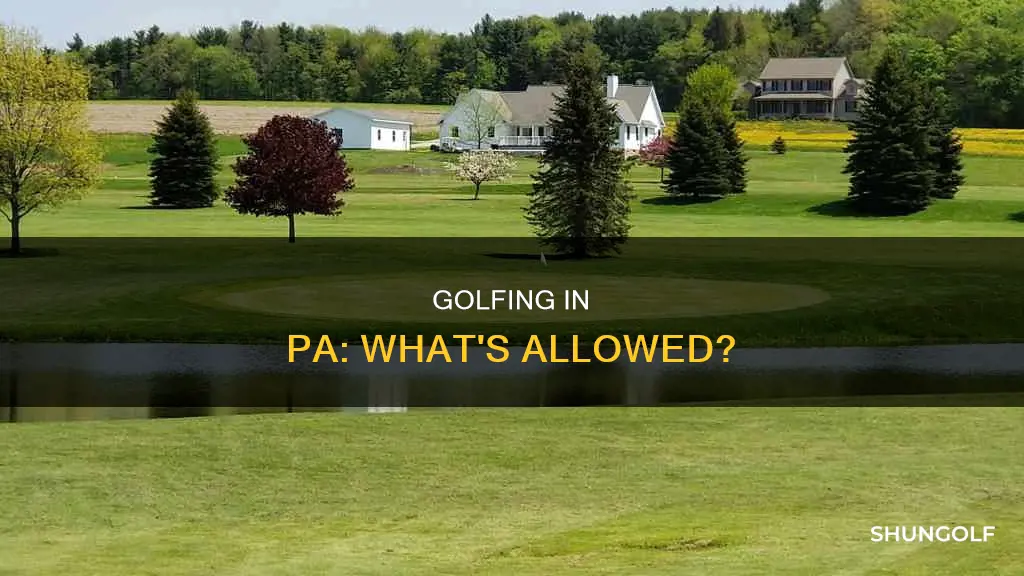 is golf allowed in pa