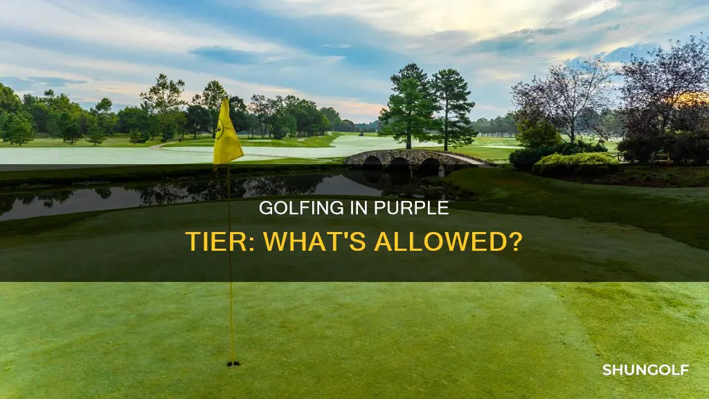 is golf allowed in purple tier