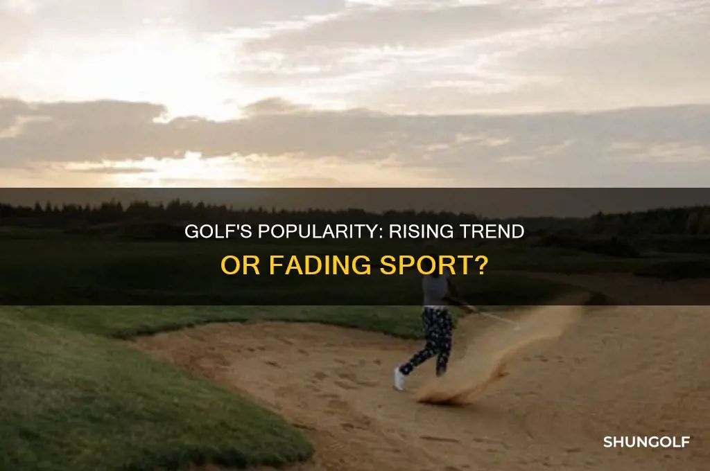 is golf as a sport increasing or decreasing in interest