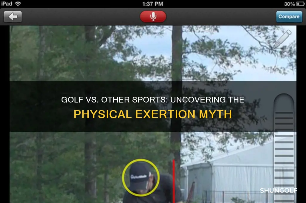 is golf as exertive as other sports