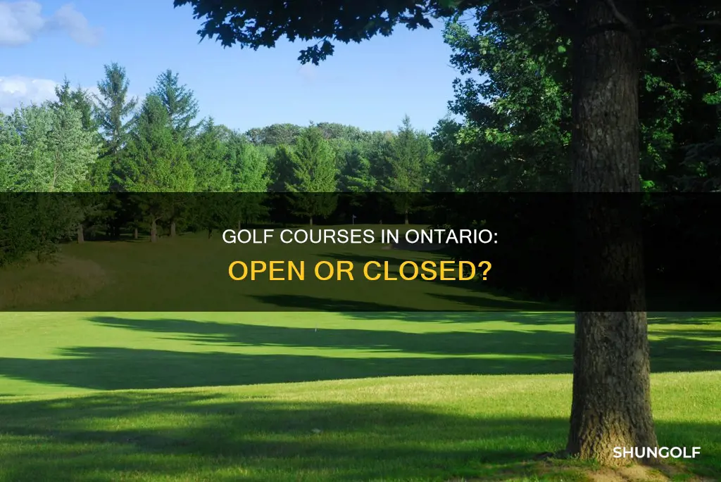 is golf cancelled in ontario