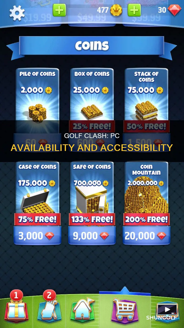 is golf clash available on pc