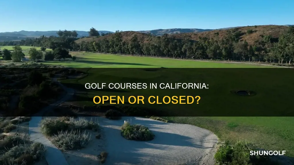 is golf closed in california