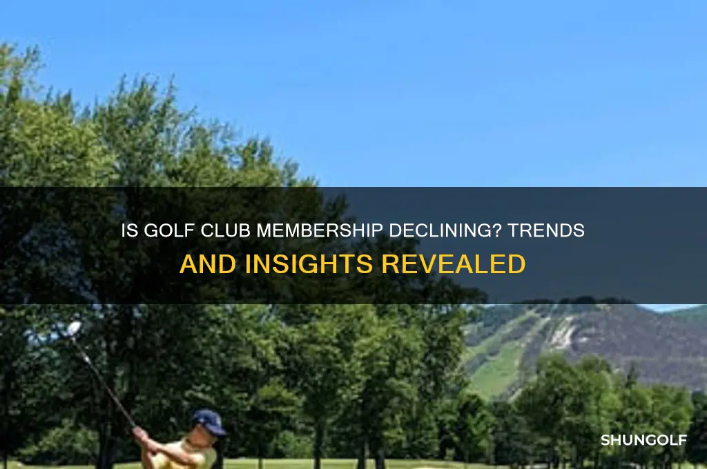 is golf club membership declining
