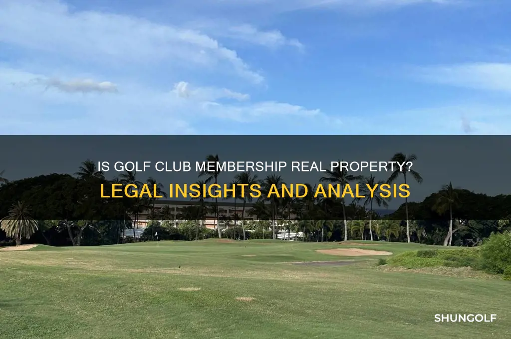 is golf club membership real property