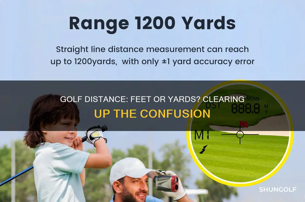 is golf distance in feet or yards