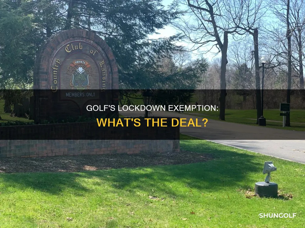 is golf exempt from new lockdown