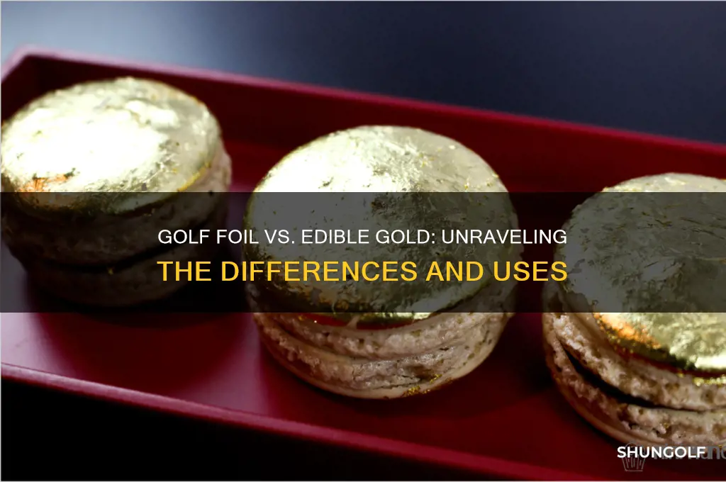 is golf foil the same as edible gold