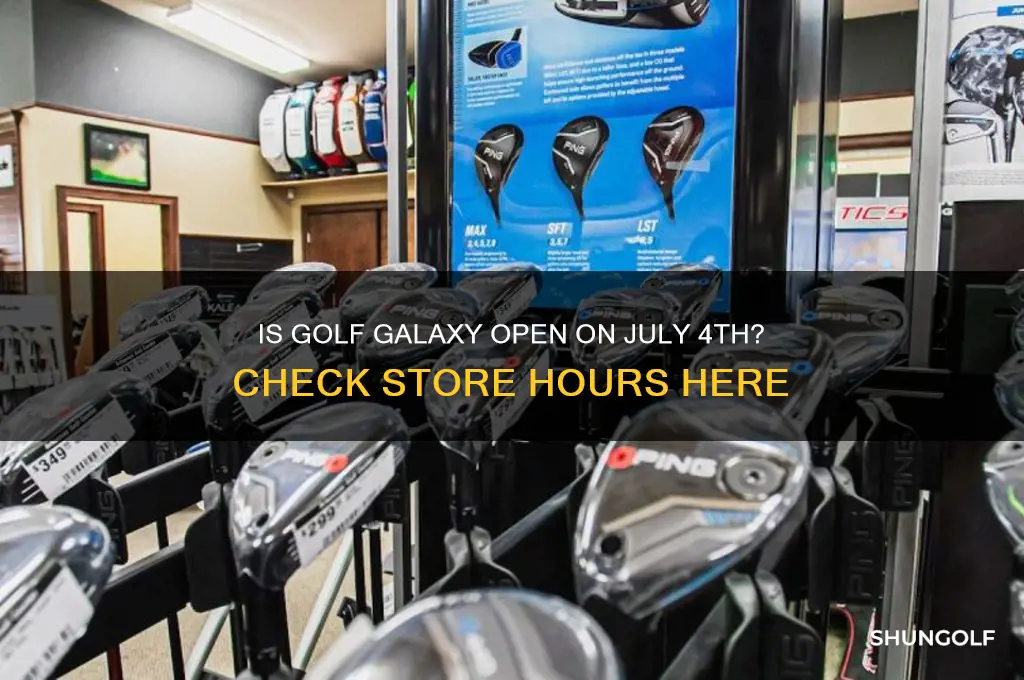 is golf galaxy open on 4th of july