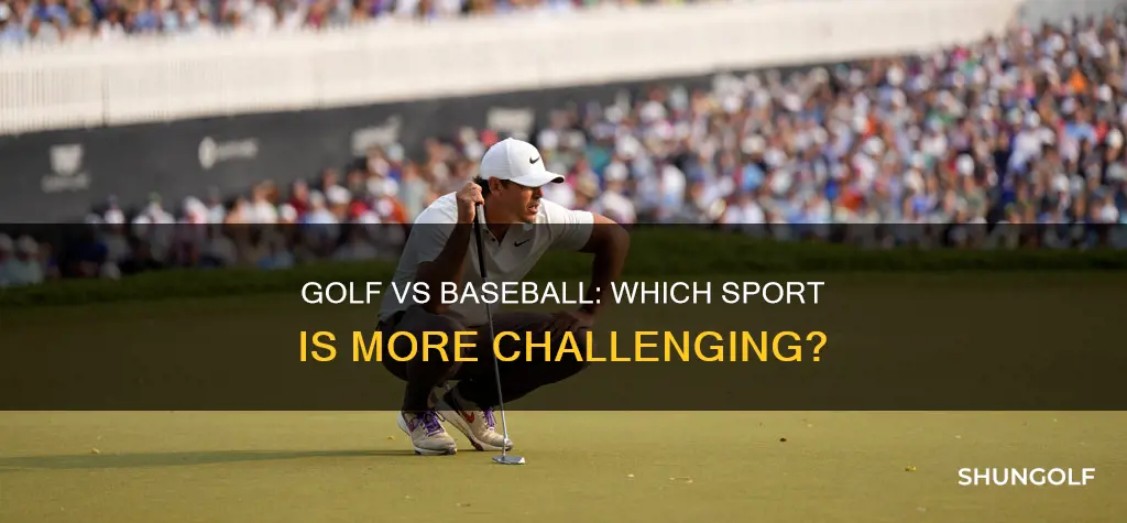 is golf harder than baseball