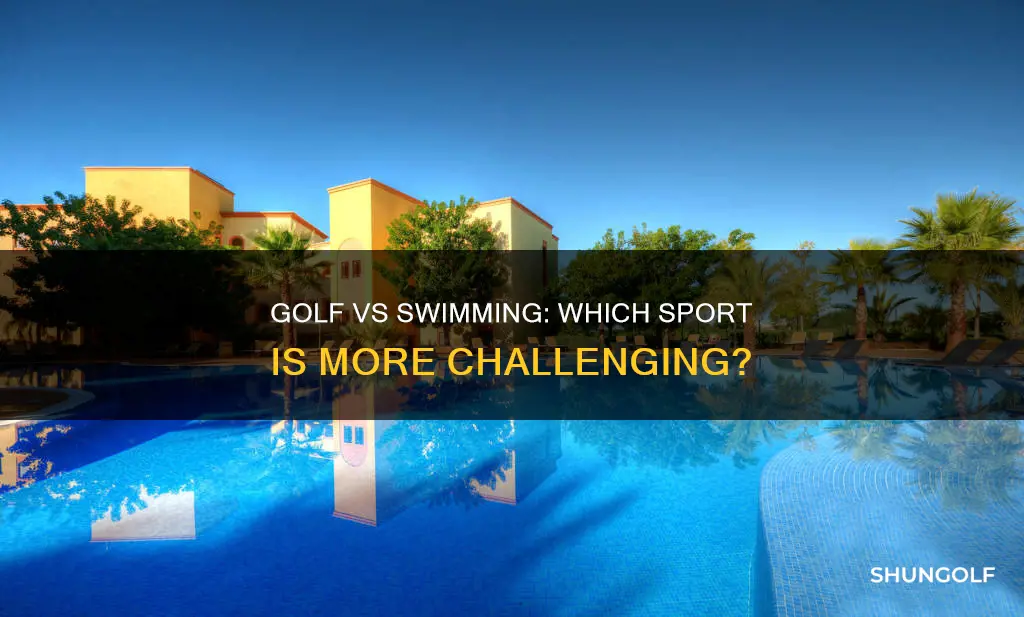 is golf harder than swimming