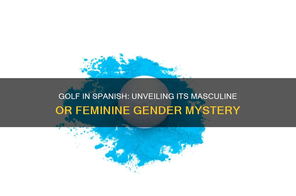 is golf masculine or feminine in spansih