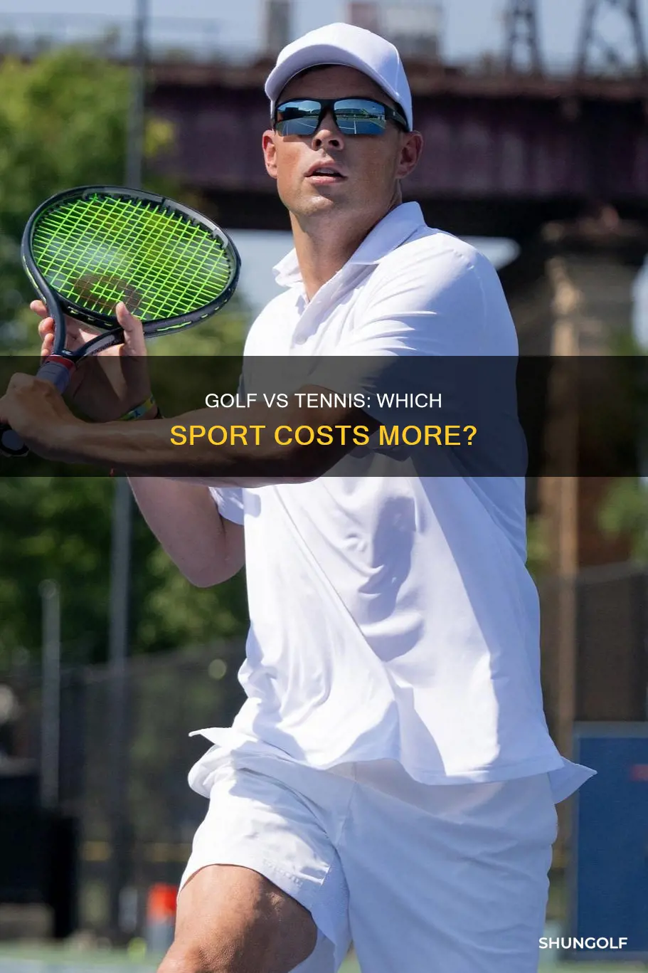 is golf more expensive than tennis