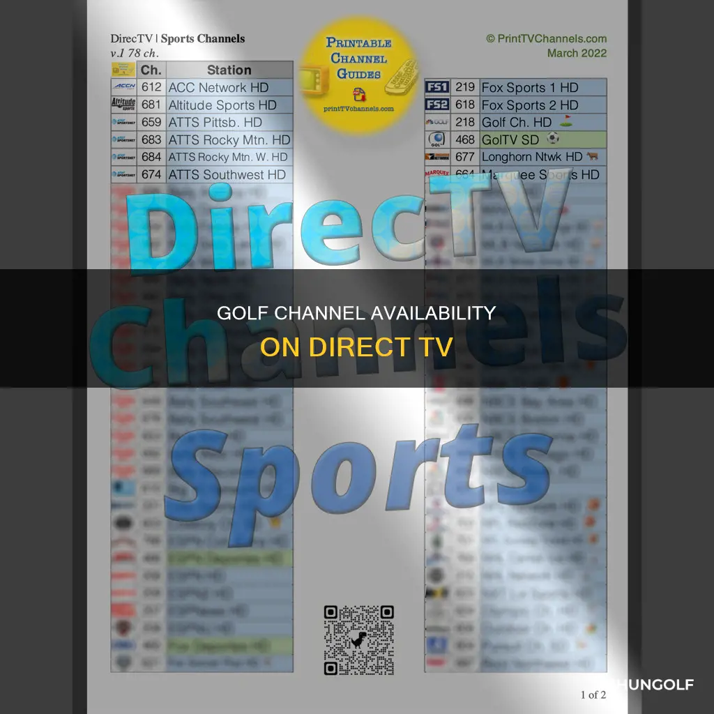is golf network on direct tv