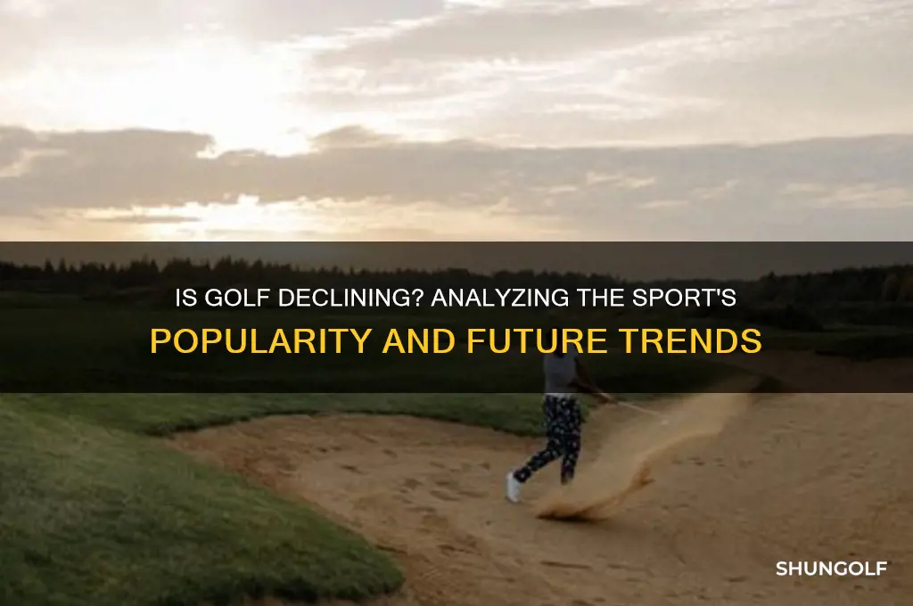 is golf on a down hill trend