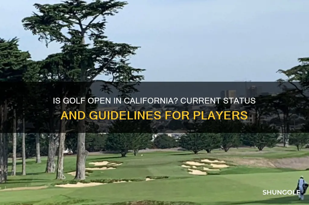 is golf open in california