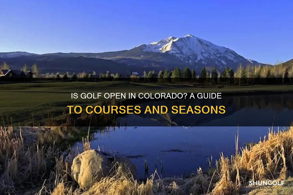 is golf open in colorado