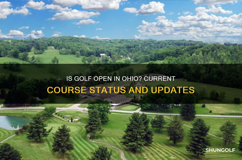 is golf open in ohio