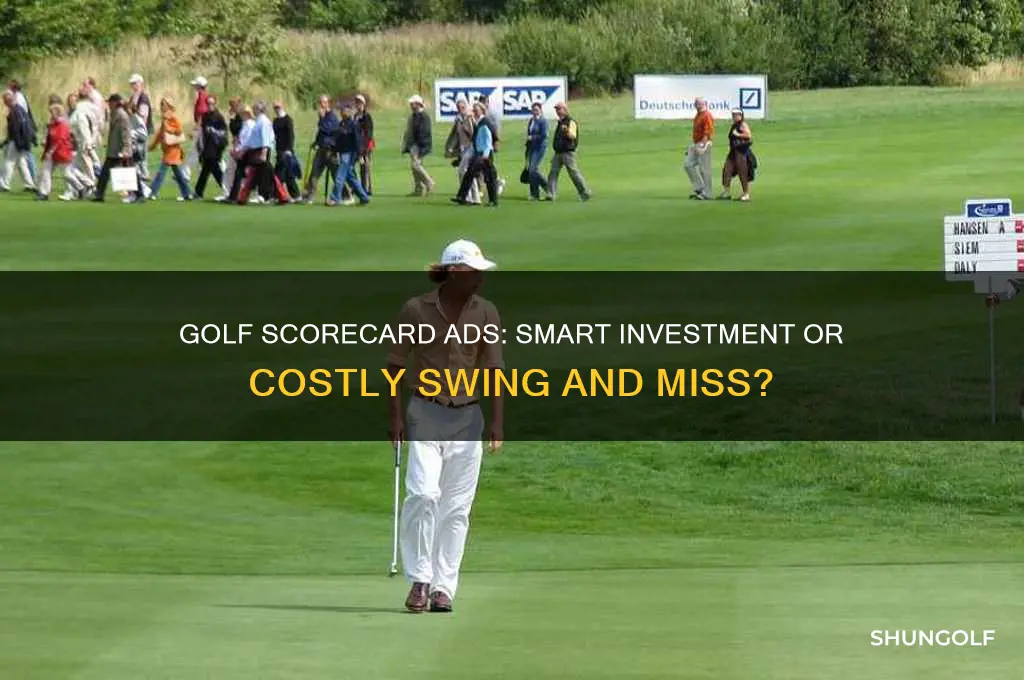 is golf score card advertising worth the money